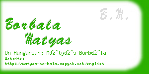 borbala matyas business card